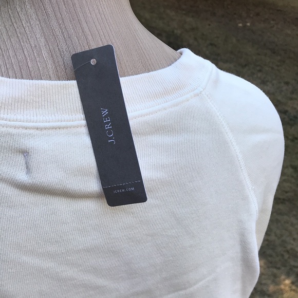 🆕J. Crew X Rivet & Thread Puff Sleeve Cream Off White Sweatshirt - Picture 6 of 11